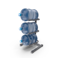Gallon Water Bottle 3 Tier Holder Shelf Gray PNG & PSD Images
