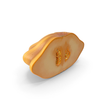 Half Of Orange Color Bush Pumpkin PNG & PSD Images