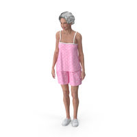 Korean Woman In Nightwear Standing PNG & PSD Images