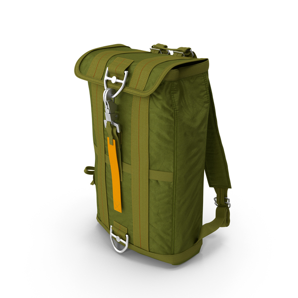 Lightweight Travel Parachute Backpack Green PNG & PSD Images