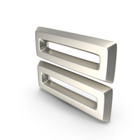 Silver Outline Equal Symbol PNG & PSD Images