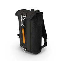 Parachute Pack Travel Backpack Black PNG & PSD Images
