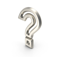 Silver Outline Question Mark Symbol PNG & PSD Images