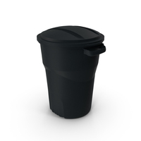 Round Trash Can Black PNG & PSD Images