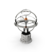 Science Art Grand Solar System Orrery Silver PNG & PSD Images