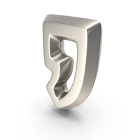 Silver Outline Comma Symbol PNG & PSD Images