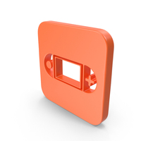 Orange Square Game Console Icon PNG & PSD Images