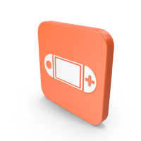 Orange & White Square Game Console Icon PNG & PSD Images