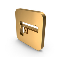 Gold Pistol Icon PNG & PSD Images