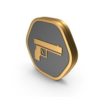 Badge Pistol Icon PNG & PSD Images