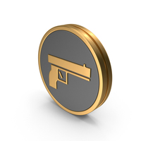 Round Pistol Icon PNG & PSD Images