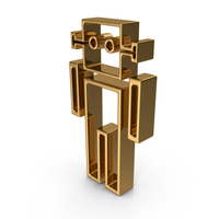 Gold Robot Icon PNG & PSD Images
