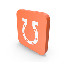 Orange & White Square Horseshoe Icon PNG & PSD Images