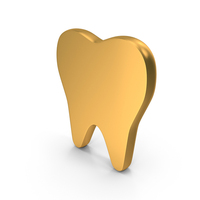 Tooth Dental Icon Gold PNG & PSD Images