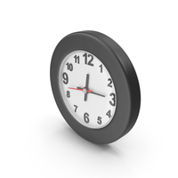 Black Wall Clock PNG & PSD Images