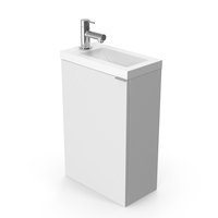White Countertop Basin With Faucet Unit PNG & PSD Images