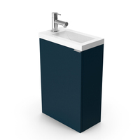 Blue Countertop Basin With Faucet Unit PNG & PSD Images