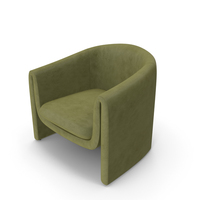 Pollman Upholstered Barrel Chair Green PNG & PSD Images