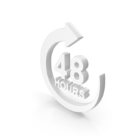 48 Hours Refresh Button Icon White PNG & PSD Images