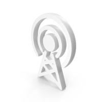 Broadcast Icon White PNG & PSD Images