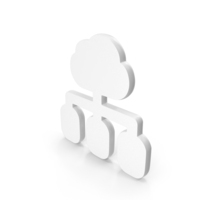 Cloud Computing Sharing  Icon White PNG & PSD Images
