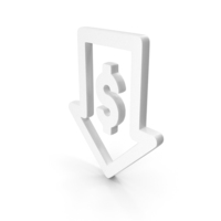 Cost Reduction Icon White PNG & PSD Images