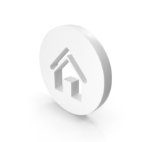 White Round House Symbol PNG & PSD Images