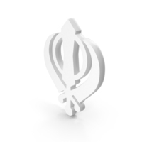Khanda Sikhism Ik Onkar Religious Sikhism Om Icon White PNG & PSD Images