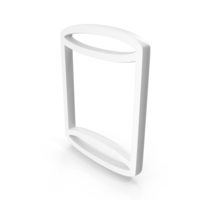 Out Line Cylinder Icon White PNG & PSD Images