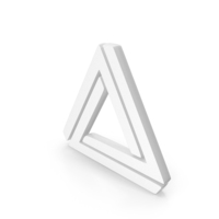 Penrose Triangle Angle Icon White PNG & PSD Images