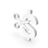 White Cost Reduction Scissor Icon PNG & PSD Images