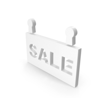 Sale Board Icon White PNG & PSD Images