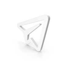 White Telegram Icon PNG & PSD Images