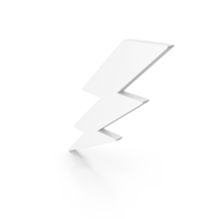 Thunderstorm Lightning  Icon White PNG & PSD Images
