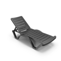 Black Plastic Outdoor Lounger PNG & PSD Images