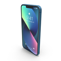 Blue Apple iPhone 13 PNG & PSD Images