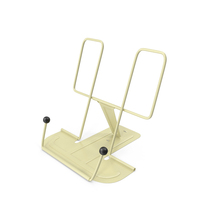 Folding Metal Book Stand Yellow PNG & PSD Images