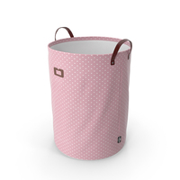 Freestanding Laundry Basket Pink Empty PNG & PSD Images