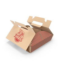 Open Pizza Box With Handle PNG & PSD Images