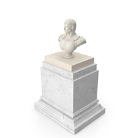 Roman Emperor Bust On Marble Pedestal PNG & PSD Images