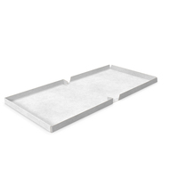 10-inch White Paper Pizza Box - Full Open PNG & PSD Images
