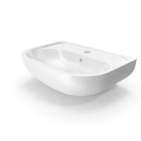 White Round Wall Mounted Cloakroom Basin PNG & PSD Images