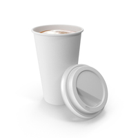 Open Paper Coffee Cup White PNG & PSD Images