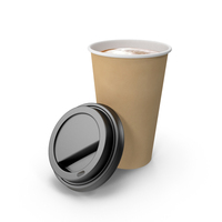 Open Paper Coffee Cup Kraft PNG & PSD Images