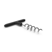 Silver Corkscrew With Plastic Handle PNG & PSD Images