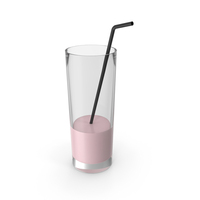 Glass Of Milkshake With Straw PNG & PSD Images