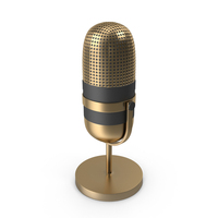 Microphone Of Gold Metal PNG & PSD Images