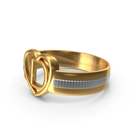 Gold Heart Ring Initial D PNG & PSD Images