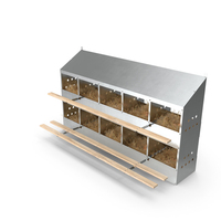 10 Hole Poultry Nest Box With Chicken Eggs PNG & PSD Images