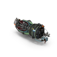 Aircraft Engine Canada PT6 Sectioned PNG & PSD Images